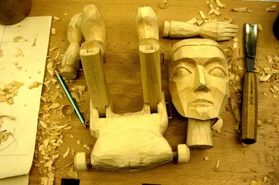 Hand made wooden mask