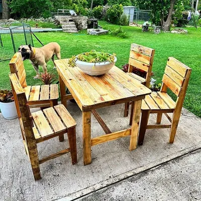 Small Square Rustic Table set