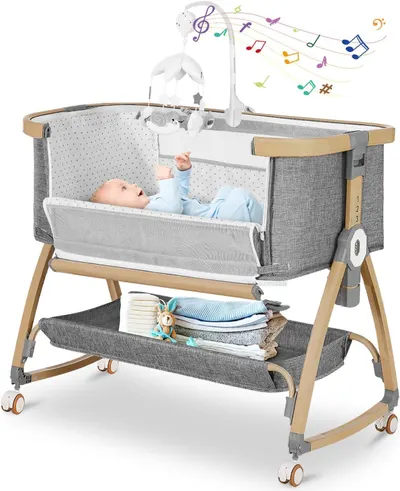 KISSATO Foldable Stainless Steel Infant, Baby Cradle with Non-Woven Storage Bag, Indian Style Palna