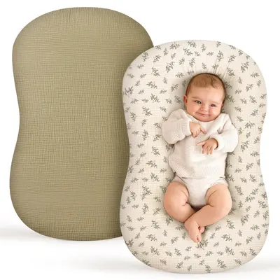 Cooling Gel Memory Foam Infant Head Shaping Pillow for preventing Flat Head Syndrome in Babies - 0+ Years with Organic Bamboo Cover
