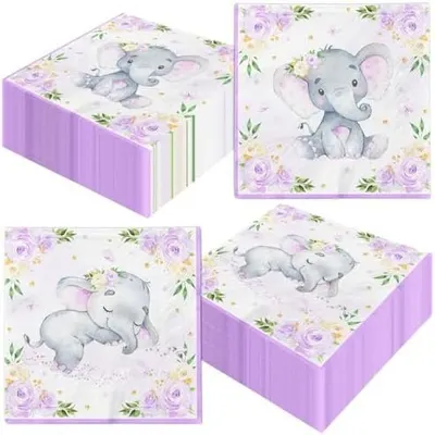 Wooden Trunk up Elephant Set (Set of Four)