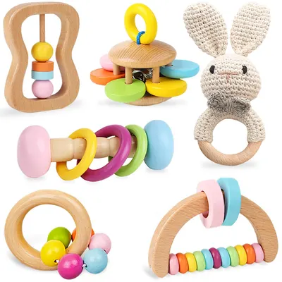 Eco-friendly material 8 PCS Baby Rattles
