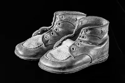 Pure Gray Real Leather Soft Baby Shoes
