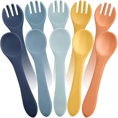 Silicone Feeding Spoons for First Stage Baby and Infant Baby Utensils Feeding Supplies Dishwasher & Boil-proof - Image 2