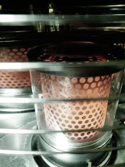 Metal Basket Himalayan Salt Lamp 2 by Chaudhry Afzaal & Sons