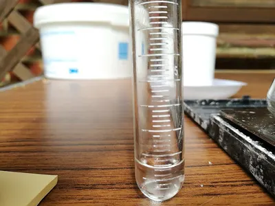 Brown Plastic Measurement Bottle