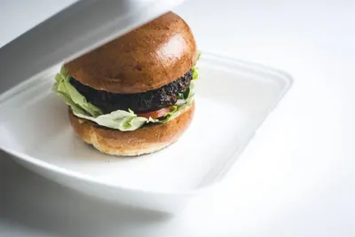 Veggie chicken burger (soy-based)