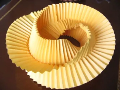 Hand folding fan art