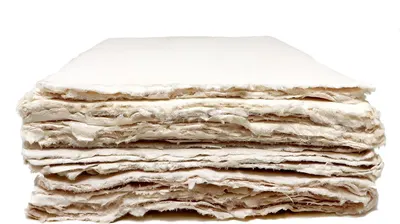 Large Paper Mache Lamp Square - White Bliss