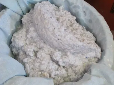 28-30 mic white scoured wool