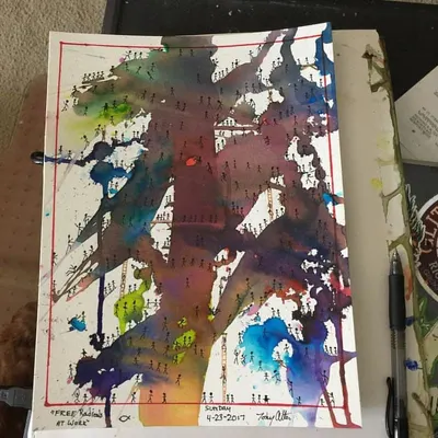 Handmade abstract painting