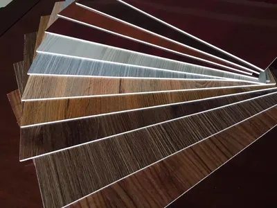 Wooden Grain Aluminium Kitchen Cabinet Door