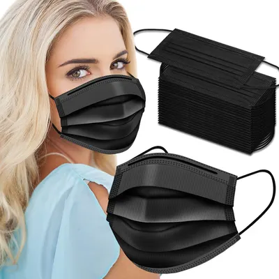 Black 3 Ply Mask