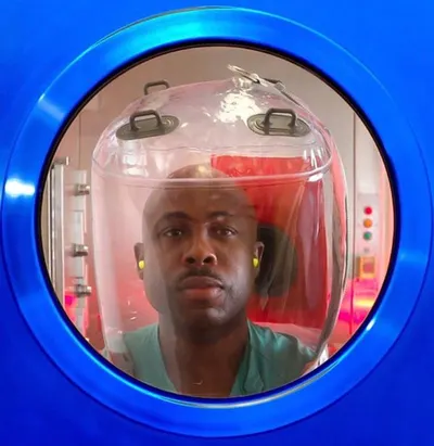 Inflatable disinfectant fogger chamber tunnel