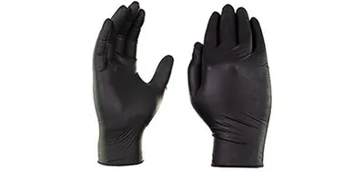 Black Smooth Finish Pvc Glove