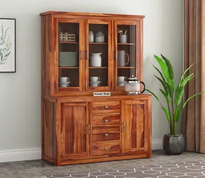 Reclaimed teak display cabinet 300