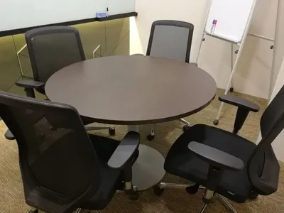 Swiss Meeting Table Round Top by Venn Design
