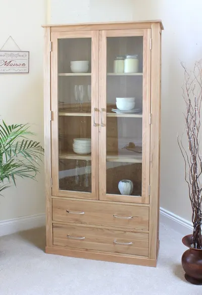 Glass display cabinet