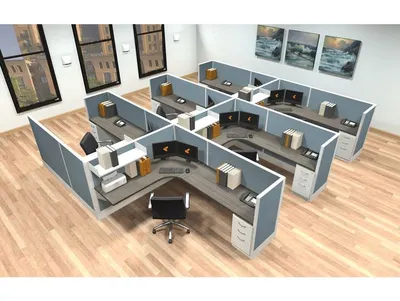 Collaborate D Workstation - Curvilinear Plus by Venn Design