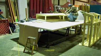 Pu leather cutting table