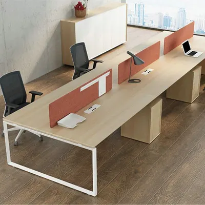 Module design 4 person office table by Luoyang Jinsu Office Furniture Co., Ltd