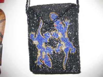 Beaded Coin Purse, Beaded Pouch, Beaded Clutch by Handyartandcrafts
