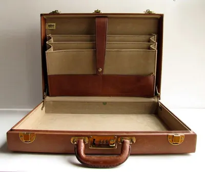 Sumptuous Brown Eidenbach Briefcase by The Leather Boutique