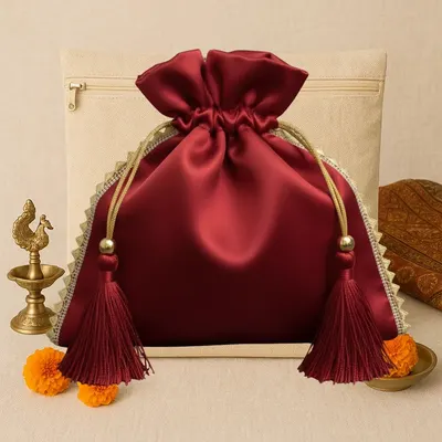 Pure silk ladies purse