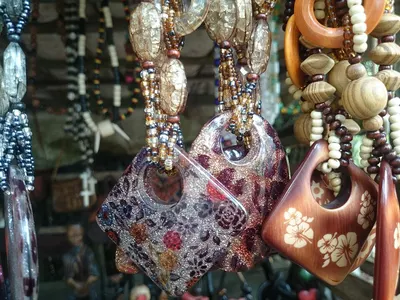 Beaded Star Orns - Slvr - Set/2