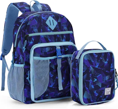 RPET Kids Backpack, Overall Print