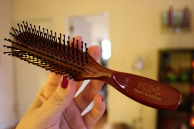 Wooden hair brush