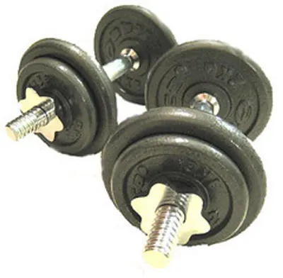 Colorful rubber hex dumbbells