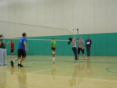 Badminton column & volleyball