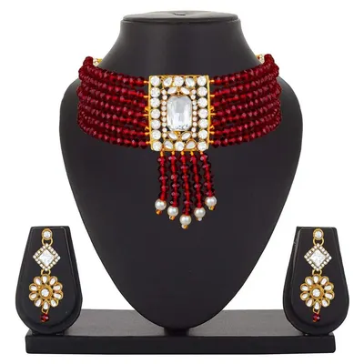 Monalisa Pearl With Muliticolour Necklace Set