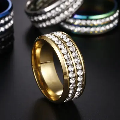 Ombre 925 Silver Plating K Gold Ring
