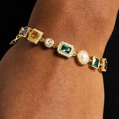 Classical tourmaline wrist belt