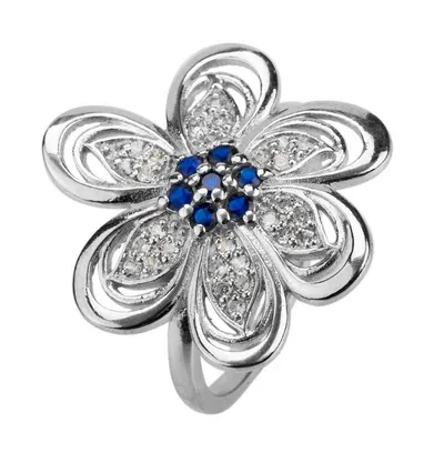 Sterling Silver Flower Plated Pendant by Aditya Consultant