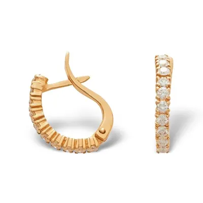 Double-row diamond earrings by Dongguan Jinrong Jewelry Co., Ltd