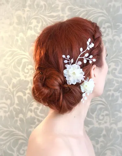 Crystal Pearl Hair Vine Tiara Hair