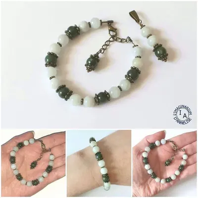 Moss Agate Gemstone  Crescent Moon Set by H S R ENTERPRISES