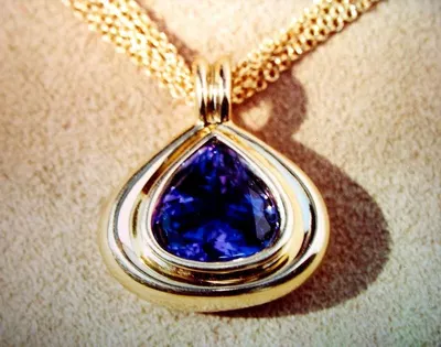 Amethyst Trinity Pendant Necklace by Aditya Consultant