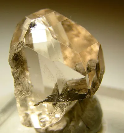 Clean sawed white topaz