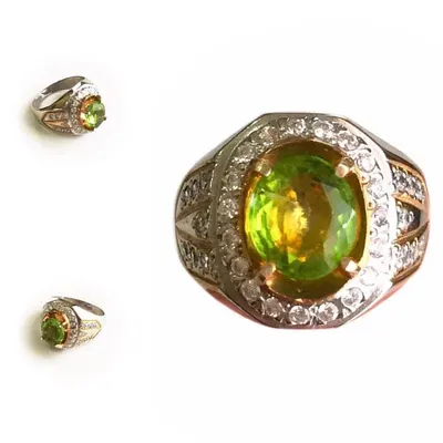 Peridot silver ring