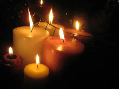 Led wax candle/real flicker