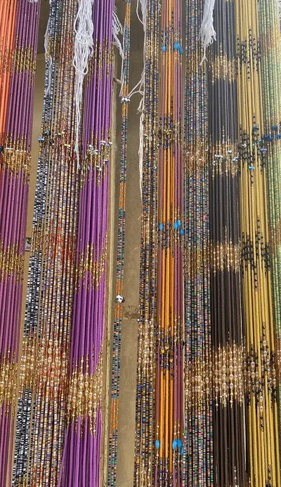 Unique fashionable metal bead string curtain