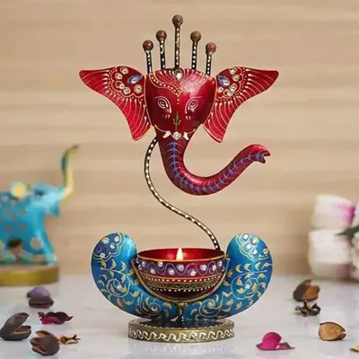 Lady-2 Shape Iron Wrought Tealight Holder by Khanan International Traders Private Limited