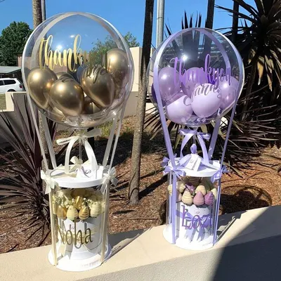 Hippity Hop Gold Confetti Balloon Cake Topper