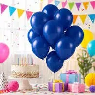 Hippity Hop Confetti Balloon Cake Topper Blue