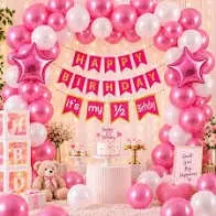 Hippity Hop Pink Happy Birthday Banner