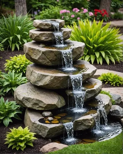 Stone Waterfall Fountains